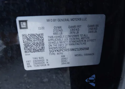 2021 Cadillac Xt6 Fwd Premium Luxury из США, поврежденный, VIN 1GYKPCRS5MZ135058